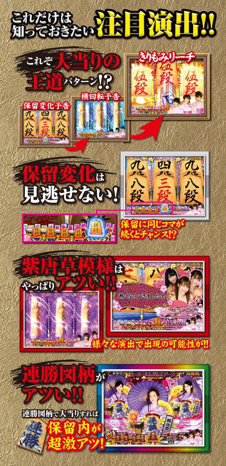 これだけは知っておきたい注目演出！！