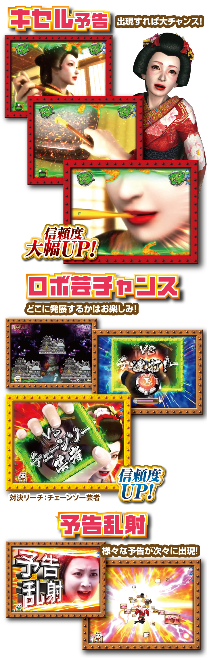 キセル予告　ロボ芸チャンス　予告乱射
